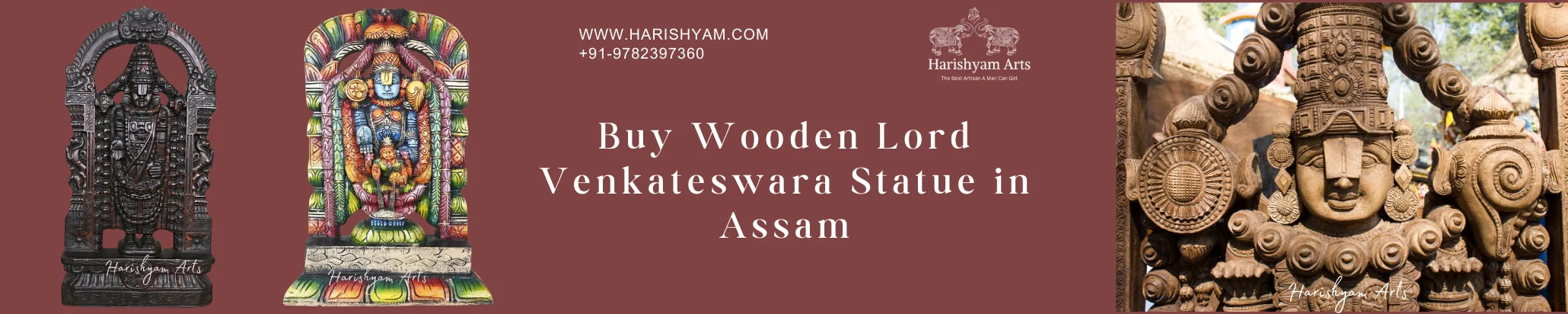 Buy Wooden Lord Venkateswara Statue in Assam