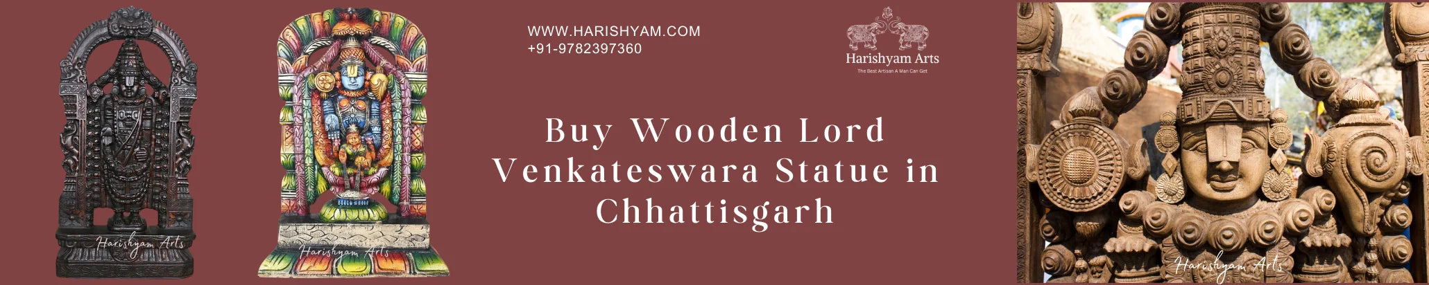 Buy Wooden Lord Venkateswara Statue in Chhattisgarh
