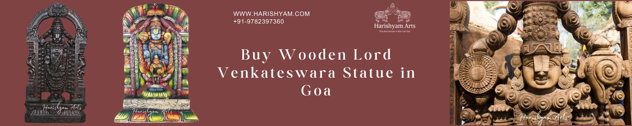 Buy Wooden Lord Venkateswara Statue in Goa