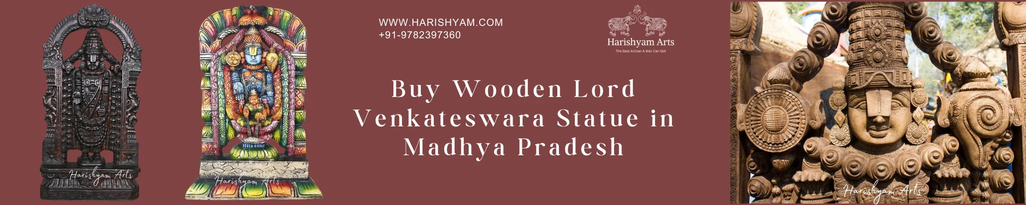 Buy Wooden Lord Venkateswara Statue in Madhya Pradesh