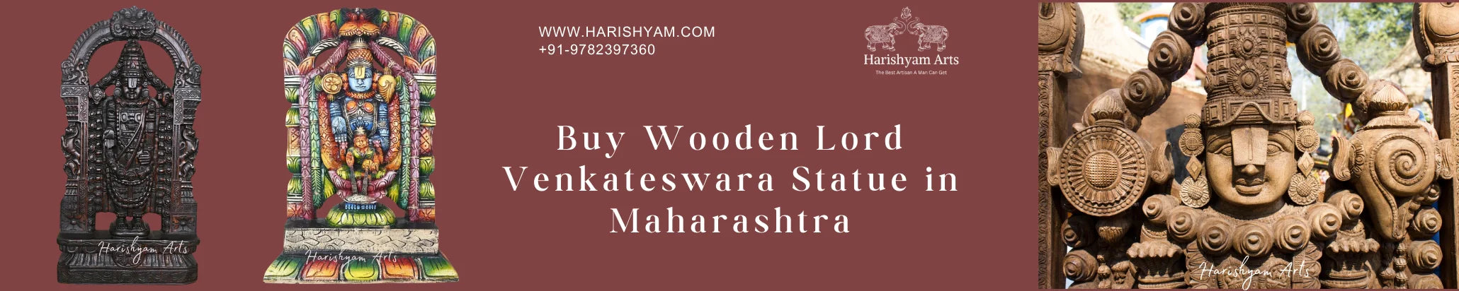 Buy Wooden Lord Venkateswara Statue in Maharashtra
