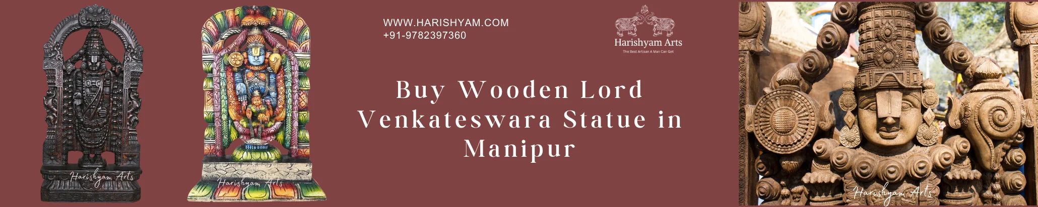 Buy Wooden Lord Venkateswara Statue in Manipur