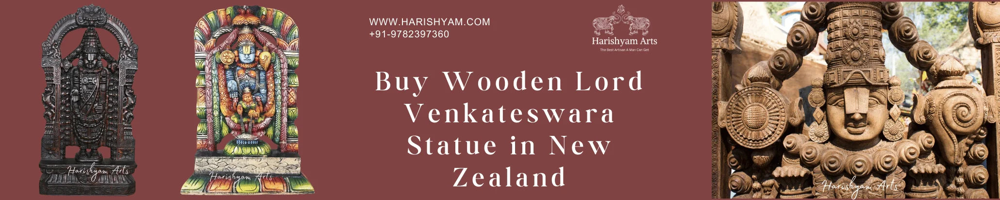 Buy Wooden Lord Venkateswara Statue in New Zealand