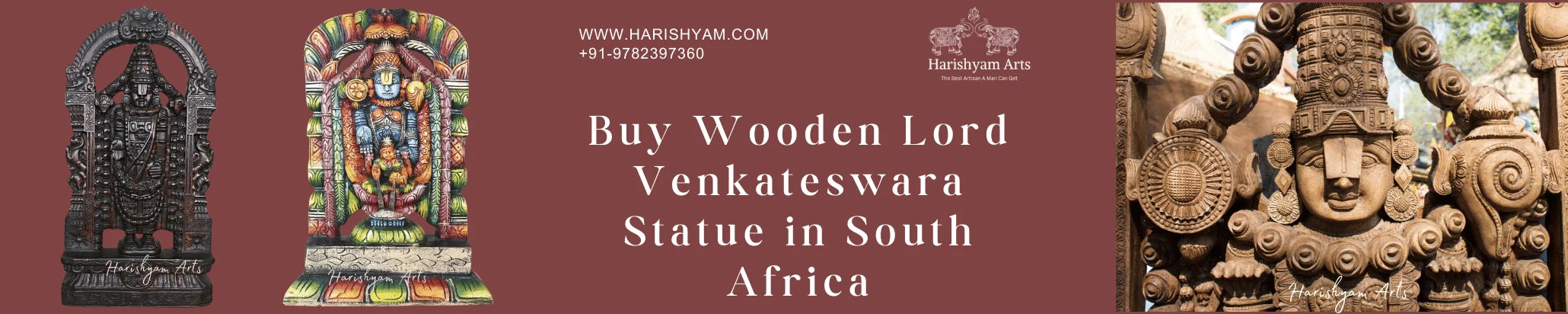 Buy Wooden Lord Venkateswara Statue in South Africa