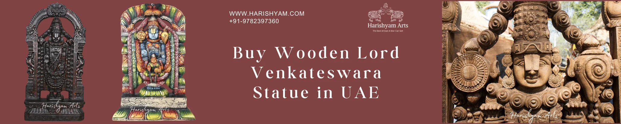 Buy Wooden Lord Venkateswara Statue in UAE