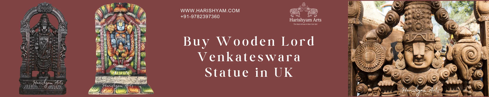Buy Wooden Lord Venkateswara Statue in UK