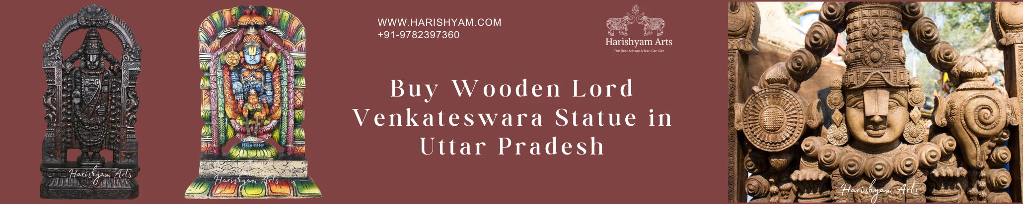 Buy Wooden Lord Venkateswara Statue in Uttar Pradesh