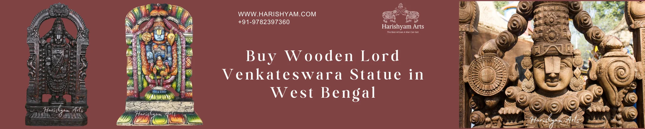 Buy Wooden Lord Venkateswara Statue in West Bengal