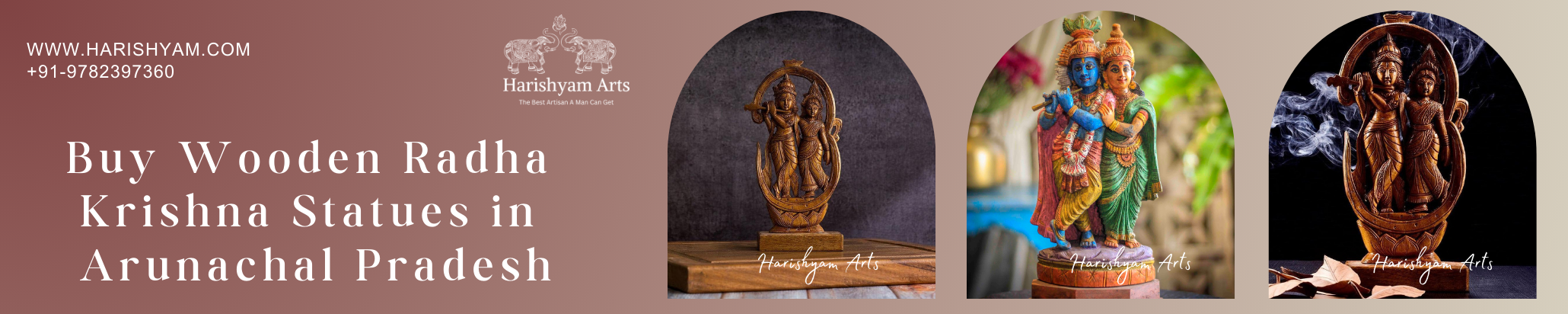 Buy Wooden Radha Krishna Statues in Arunachal Pradesh