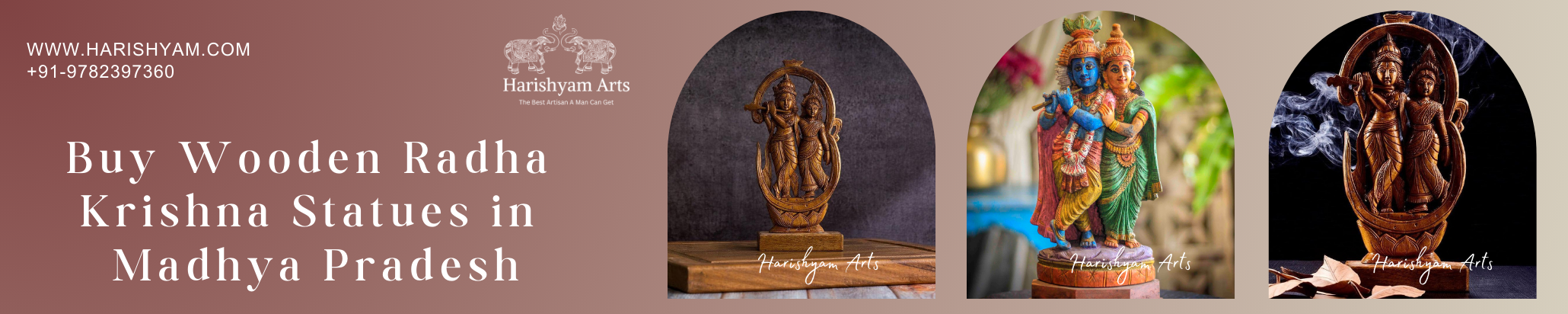 Buy Wooden Radha Krishna Statues in Madhya Pradesh