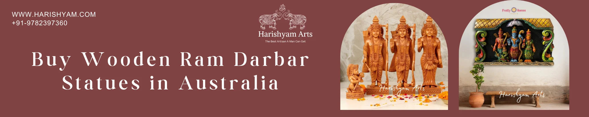 Buy Wooden Ram Darbar Statues in Australia