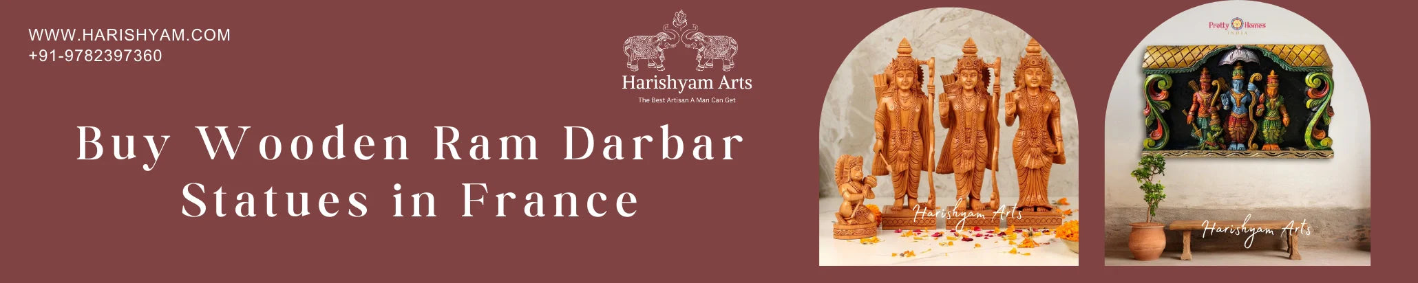 Buy Wooden Ram Darbar Statues in France