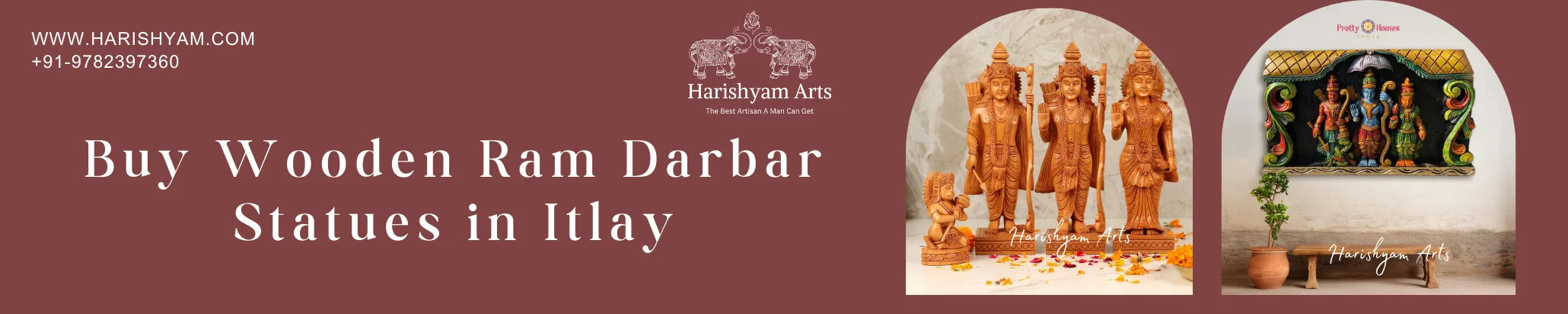 Buy Wooden Ram Darbar Statues in Itlay