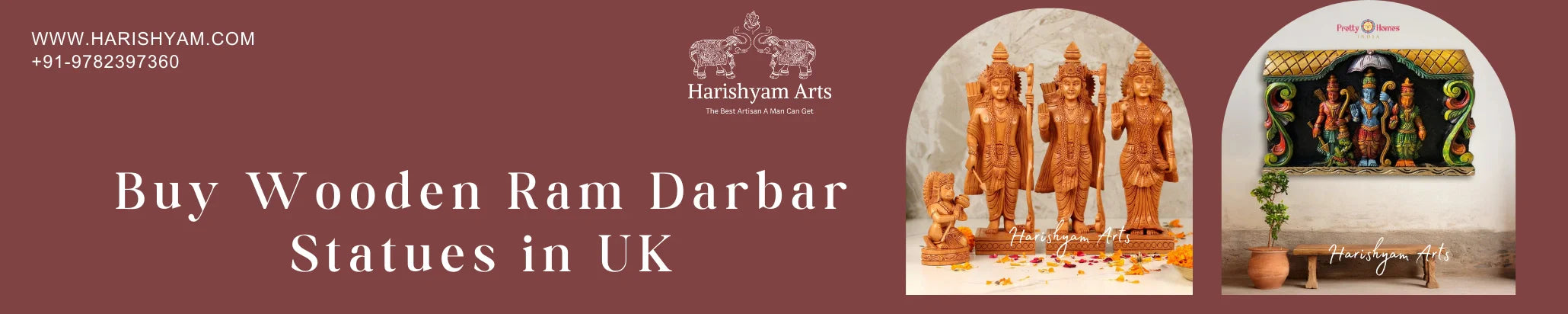 Buy Wooden Ram Darbar Statues in UK