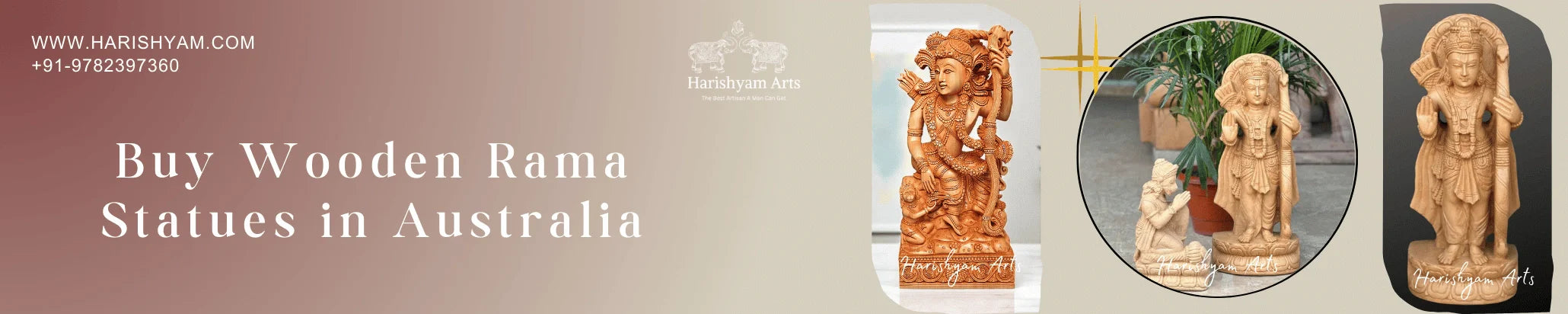 Buy Wooden Rama Statues in Australia