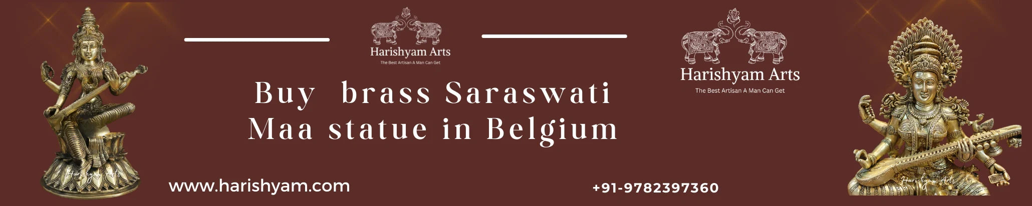 Buy Brass Saraswati Maa Statues in Belgium