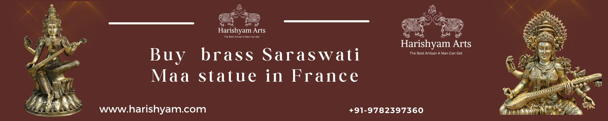 Buy Brass Saraswati Maa Statues in France