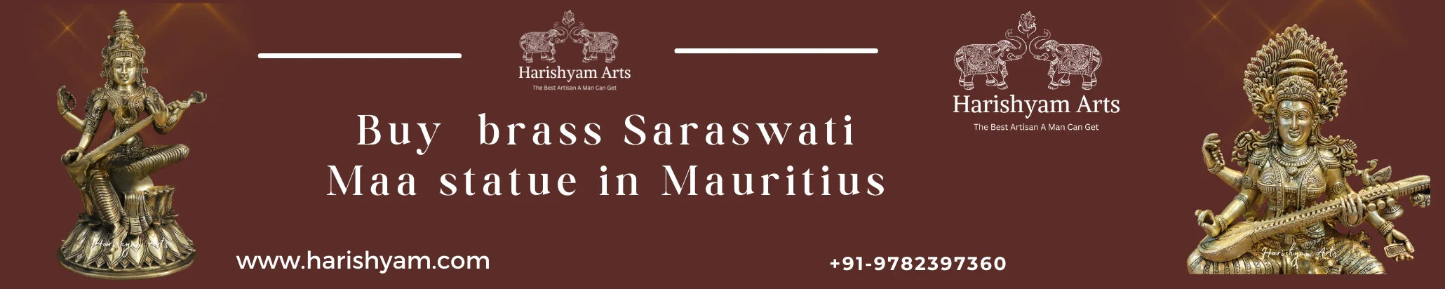 Buy Brass Saraswati Maa Statues in Mauritius