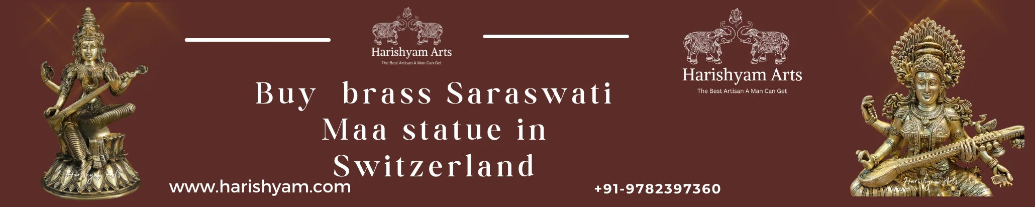 Buy Brass Saraswati Maa Statues in Switzerland