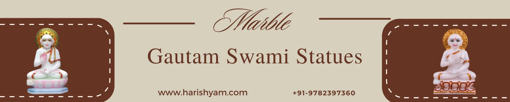 Marble Gautam Swami Statues