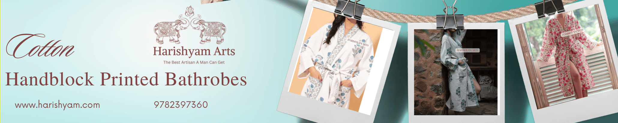 Handblock Printed Cotton Bathrobes