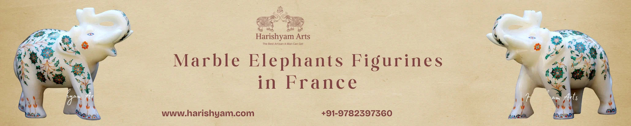 Buy Marble Elephants Statues in France