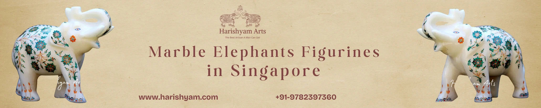 Buy Marble Elephants Statues in Singapore