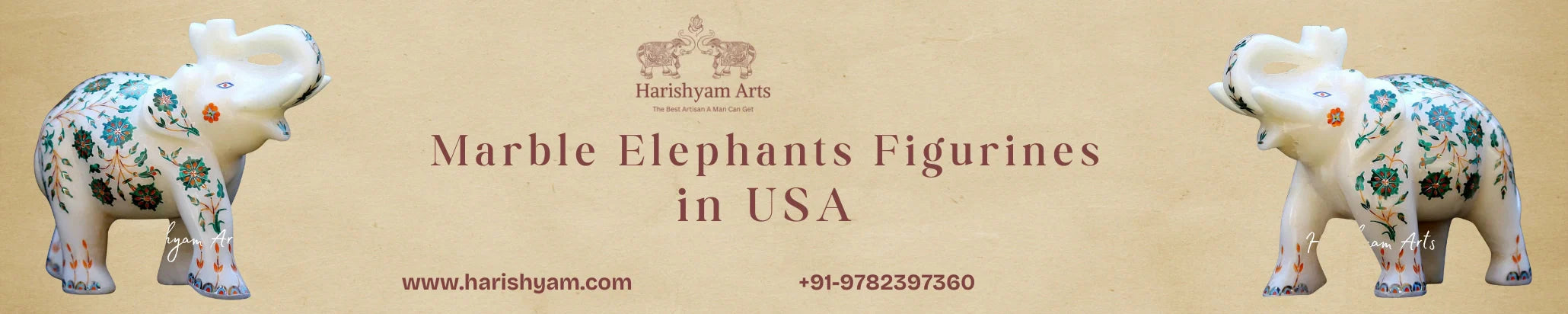 Buy Marble Elephants Statues in USA