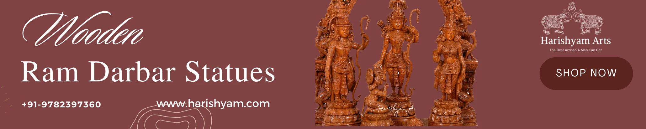 Wooden Ram Darbar Statues