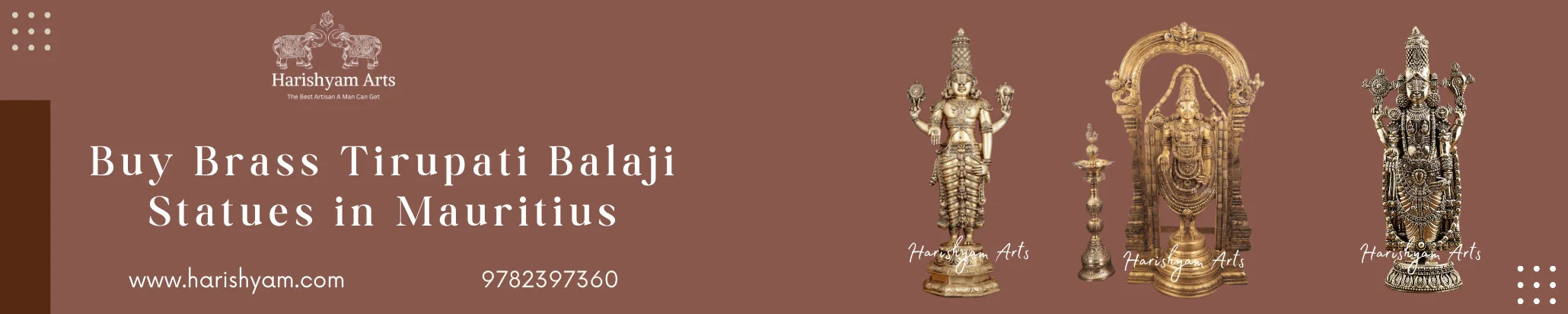 Buy Brass Tirupati Balaji statue in Mauritius