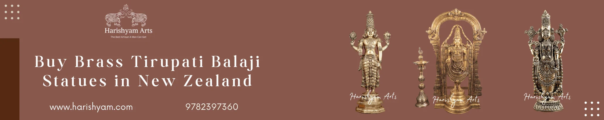 Buy Brass Tirupati Balaji statue in New Zealand