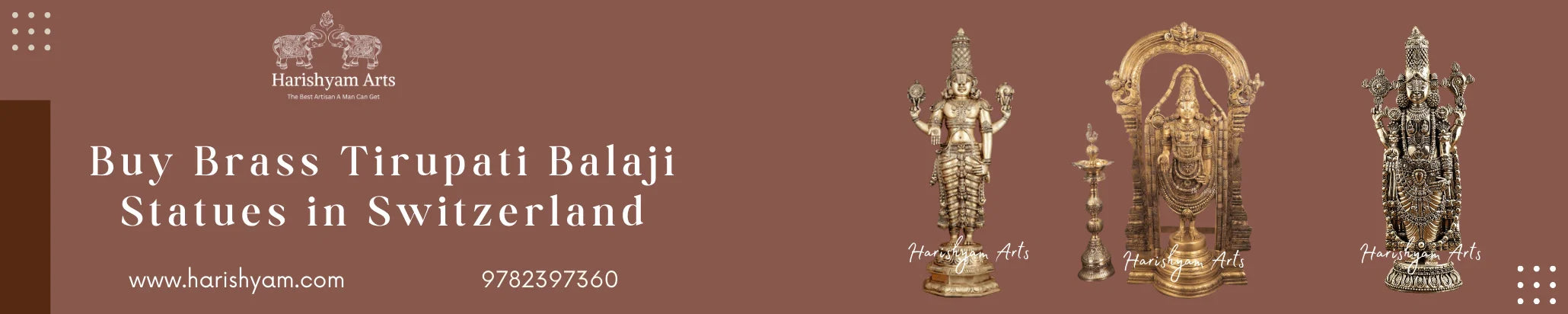 Buy Brass Tirupati Balaji statue in Switzerland