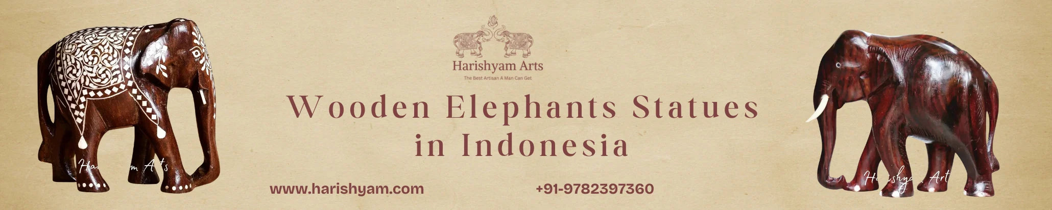 Buy Wooden Elephants Statues in Indonesia