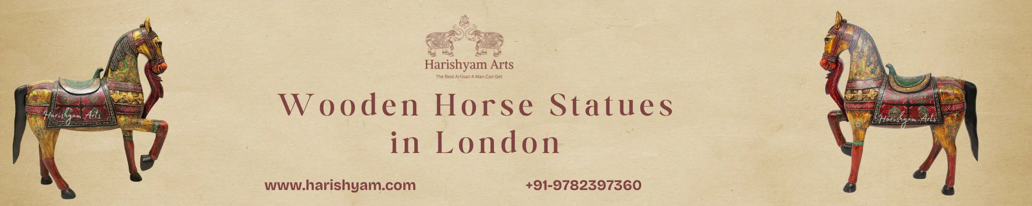 Buy Wooden Horse Statues In London