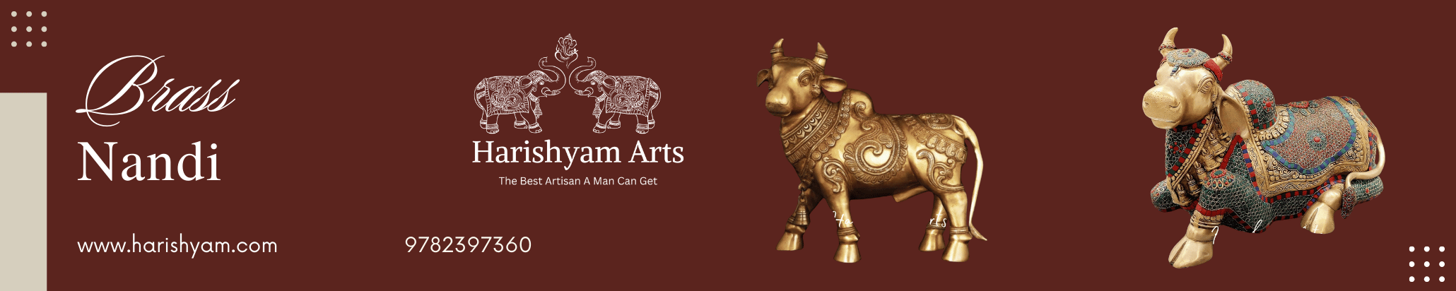 Brass Nandi Statue