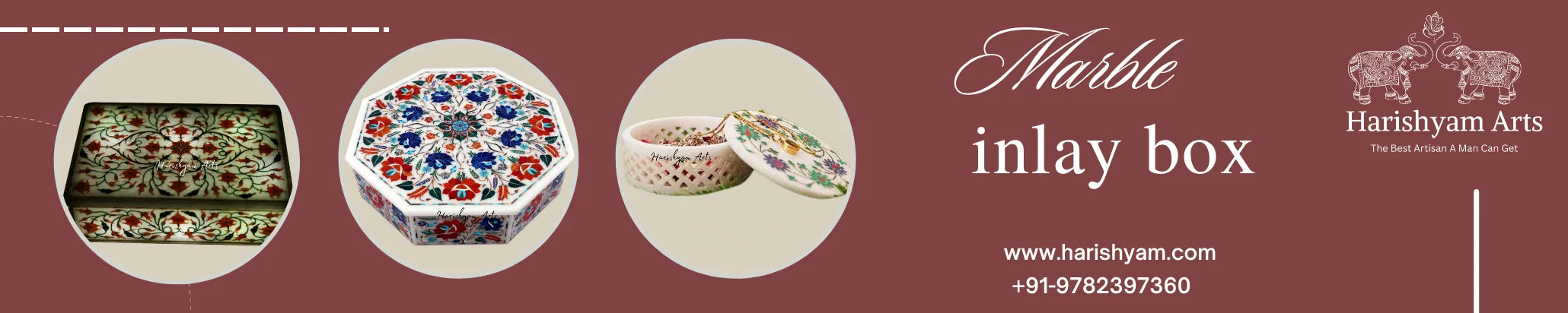 Marble inlay box
