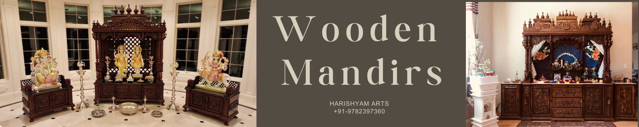 Carving Pooja Temples / Mandirs in Teak Wood