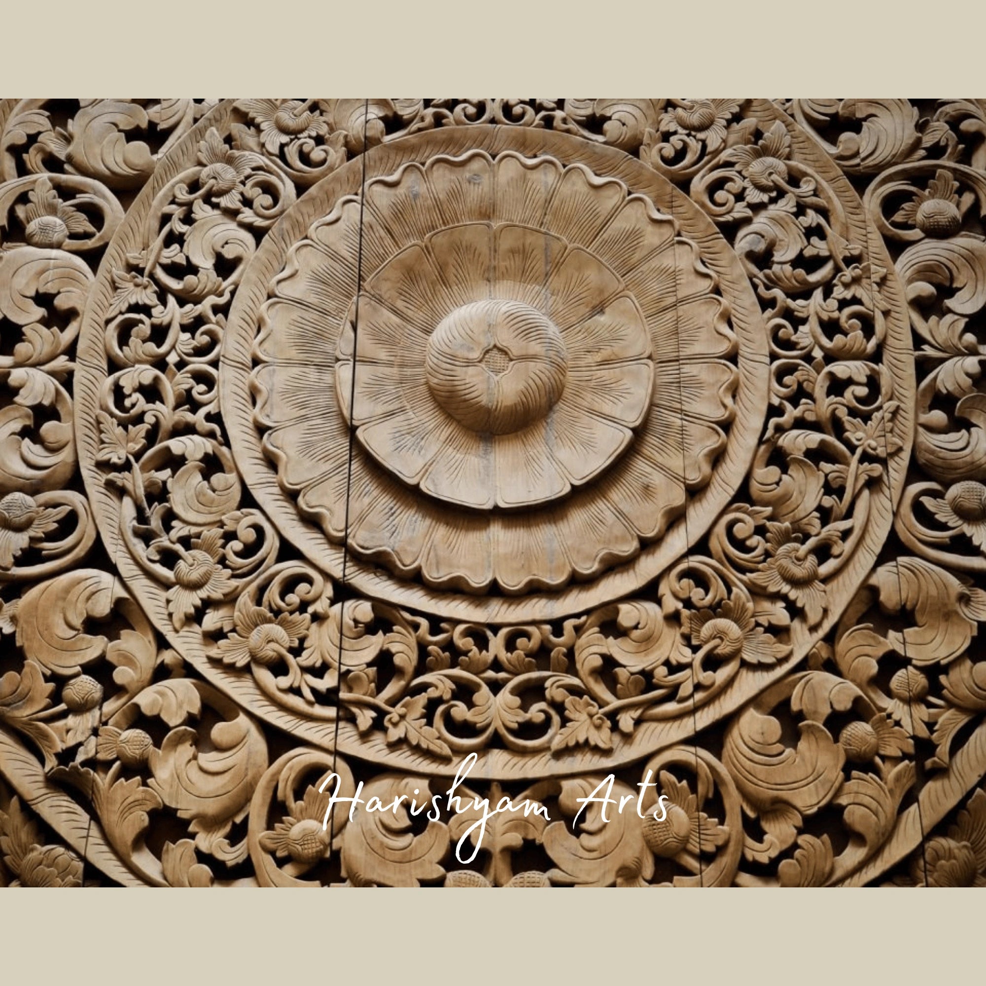 102" Large Carved Wooden Wall Art Panel Statement Piece