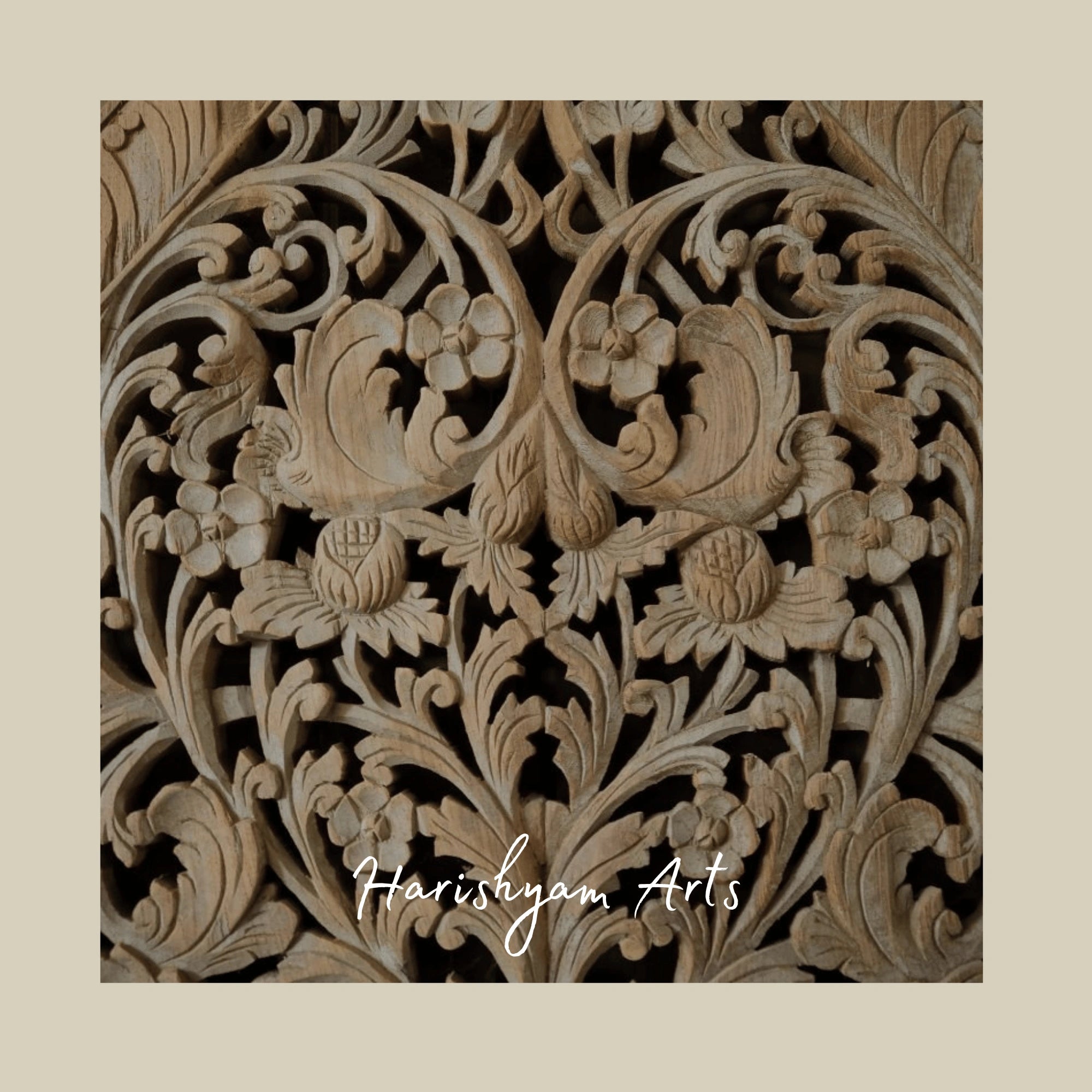 102" Large Carved Wooden Wall Art Panel Statement Piece