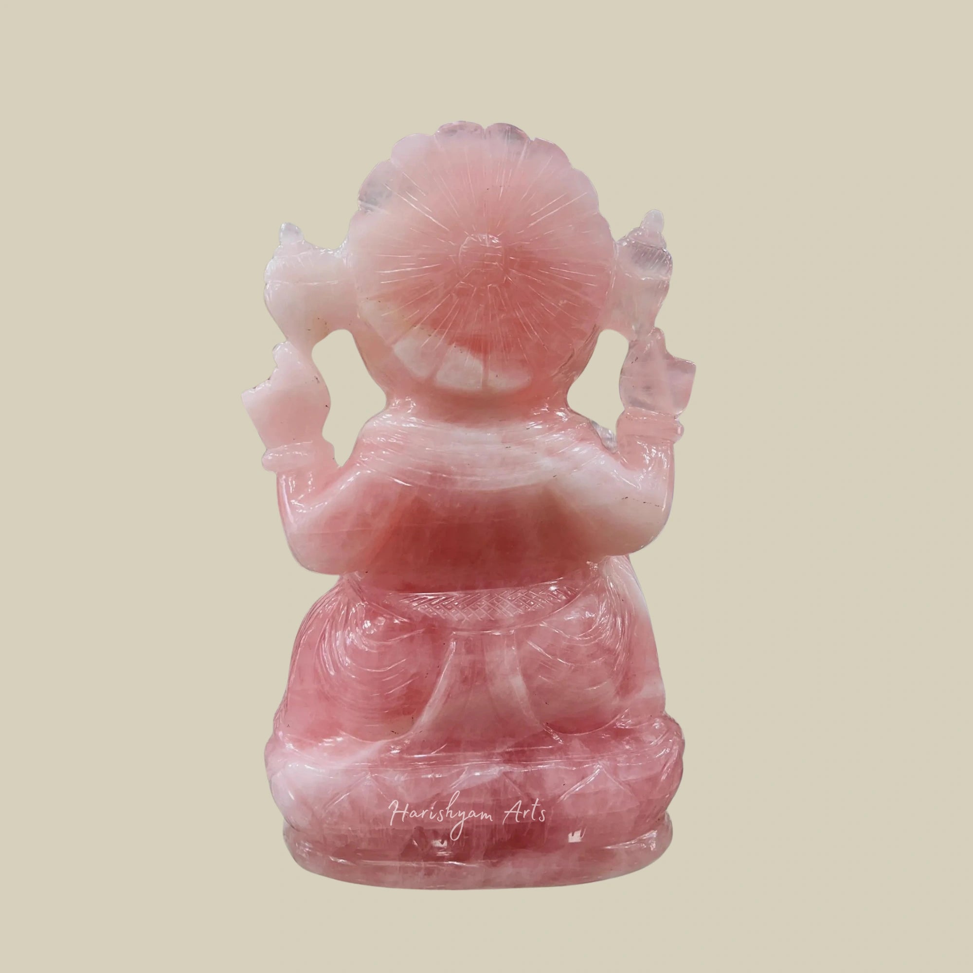 10" Large Handmade Crystal Ganesha Statue Natural Quartz Ganesh Murti Spiritual Vastu Gift