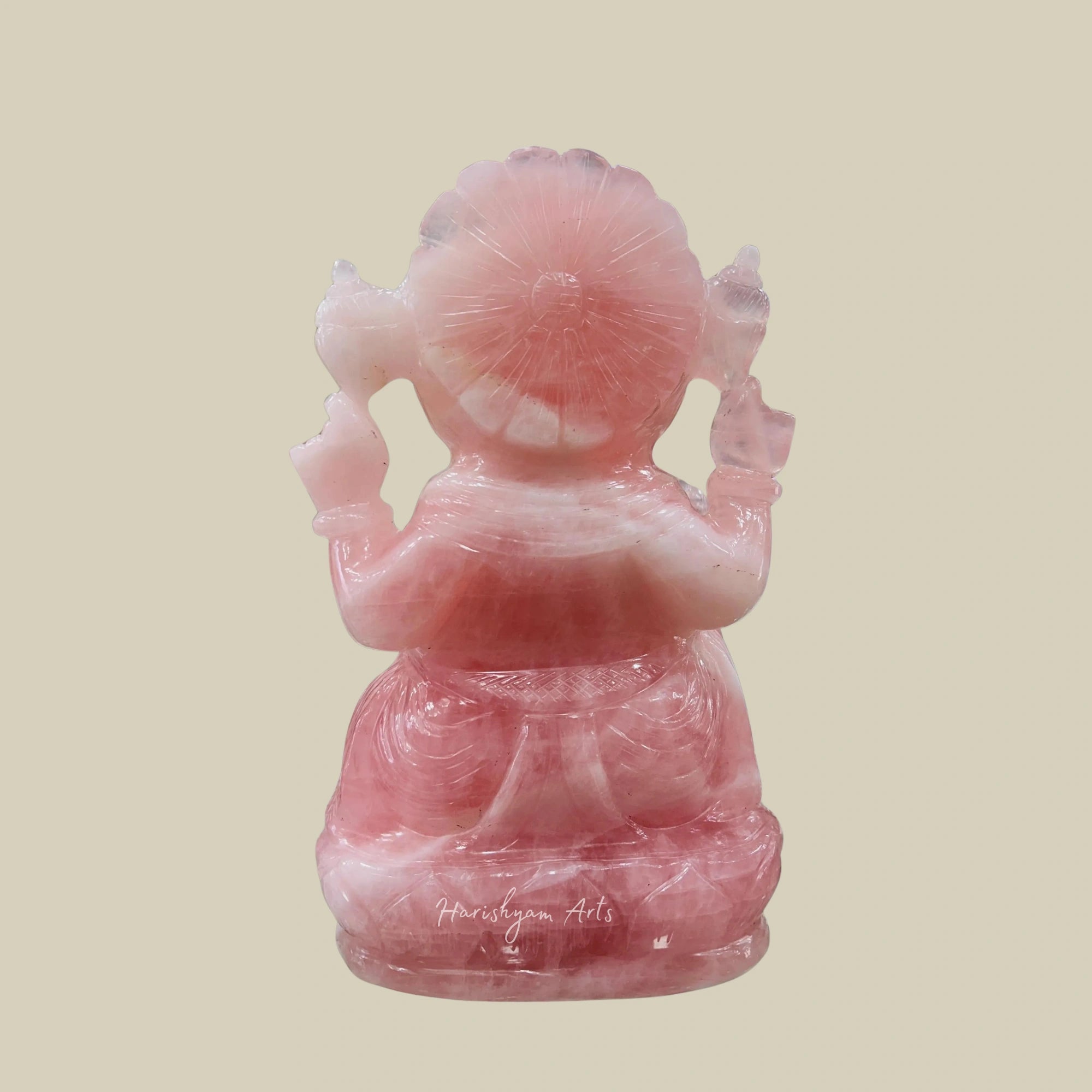 10" Large Handmade Crystal Ganesha Statue Natural Quartz Ganesh Murti Spiritual Vastu Gift