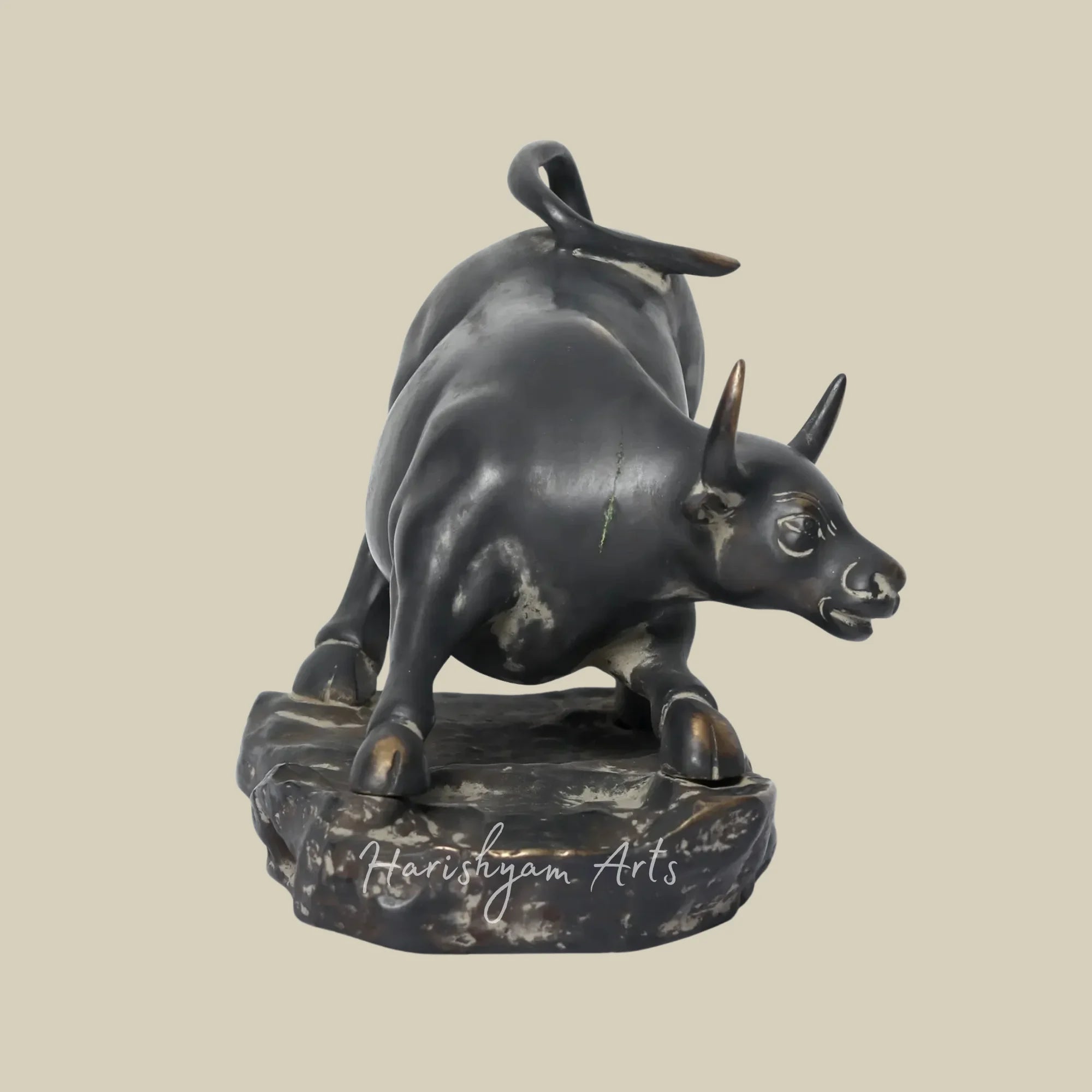 11" Charging Bull Statue for Contemporary Home and Office Decor