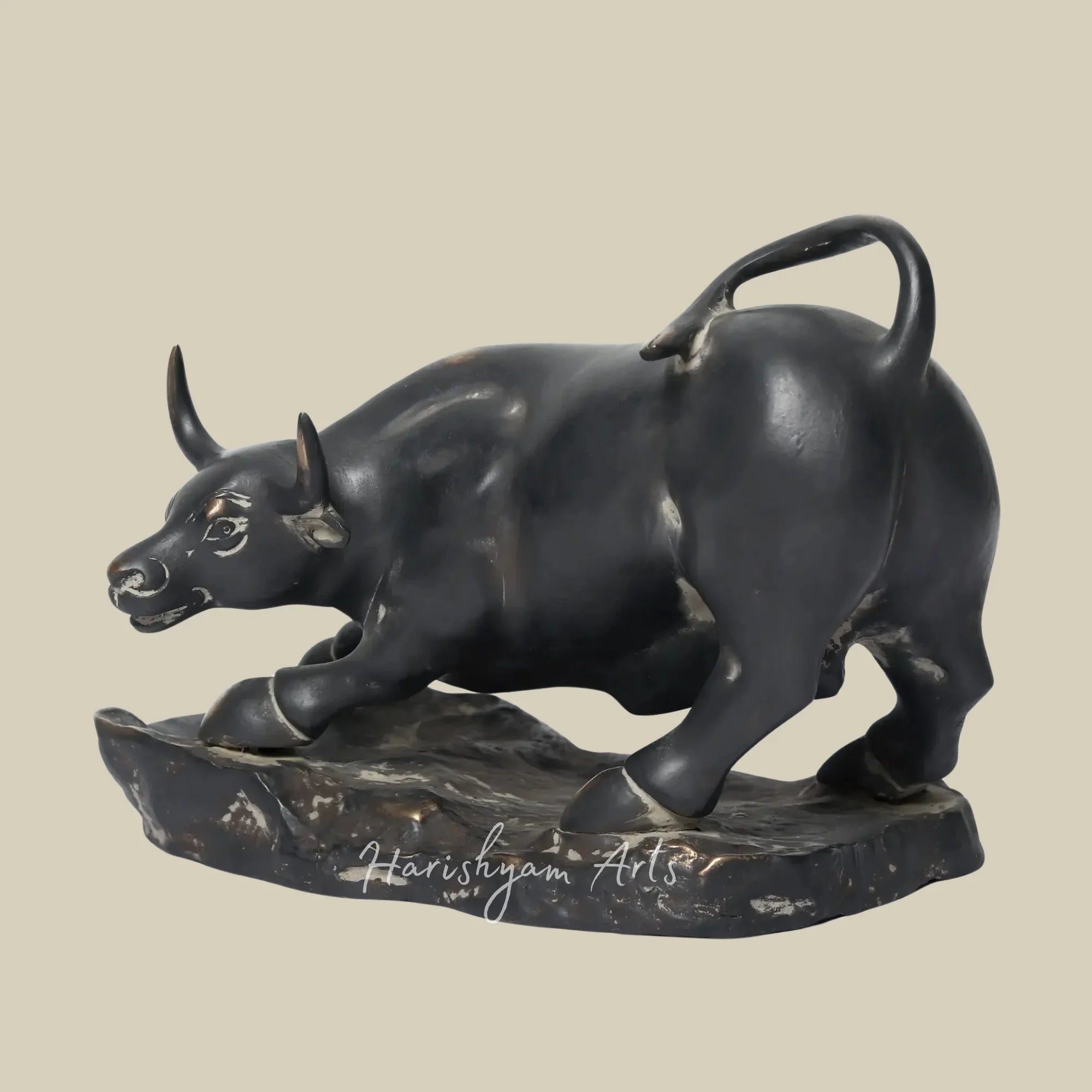 11" Charging Bull Statue for Contemporary Home and Office Decor