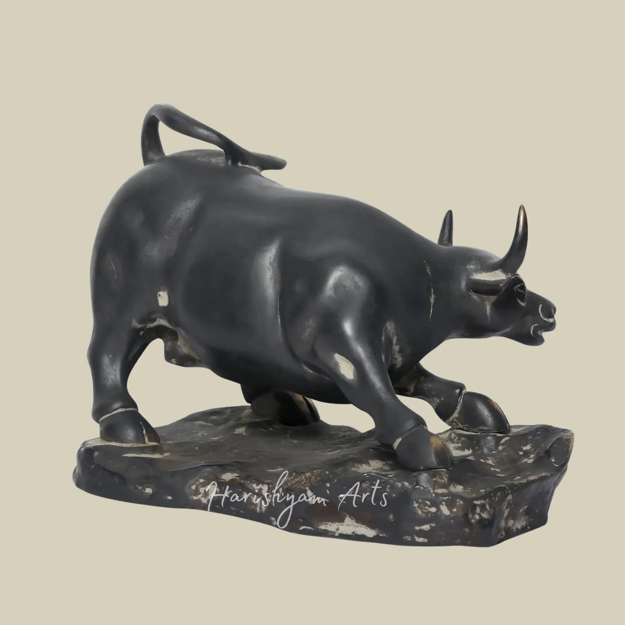 11" Charging Bull Statue for Contemporary Home and Office Decor