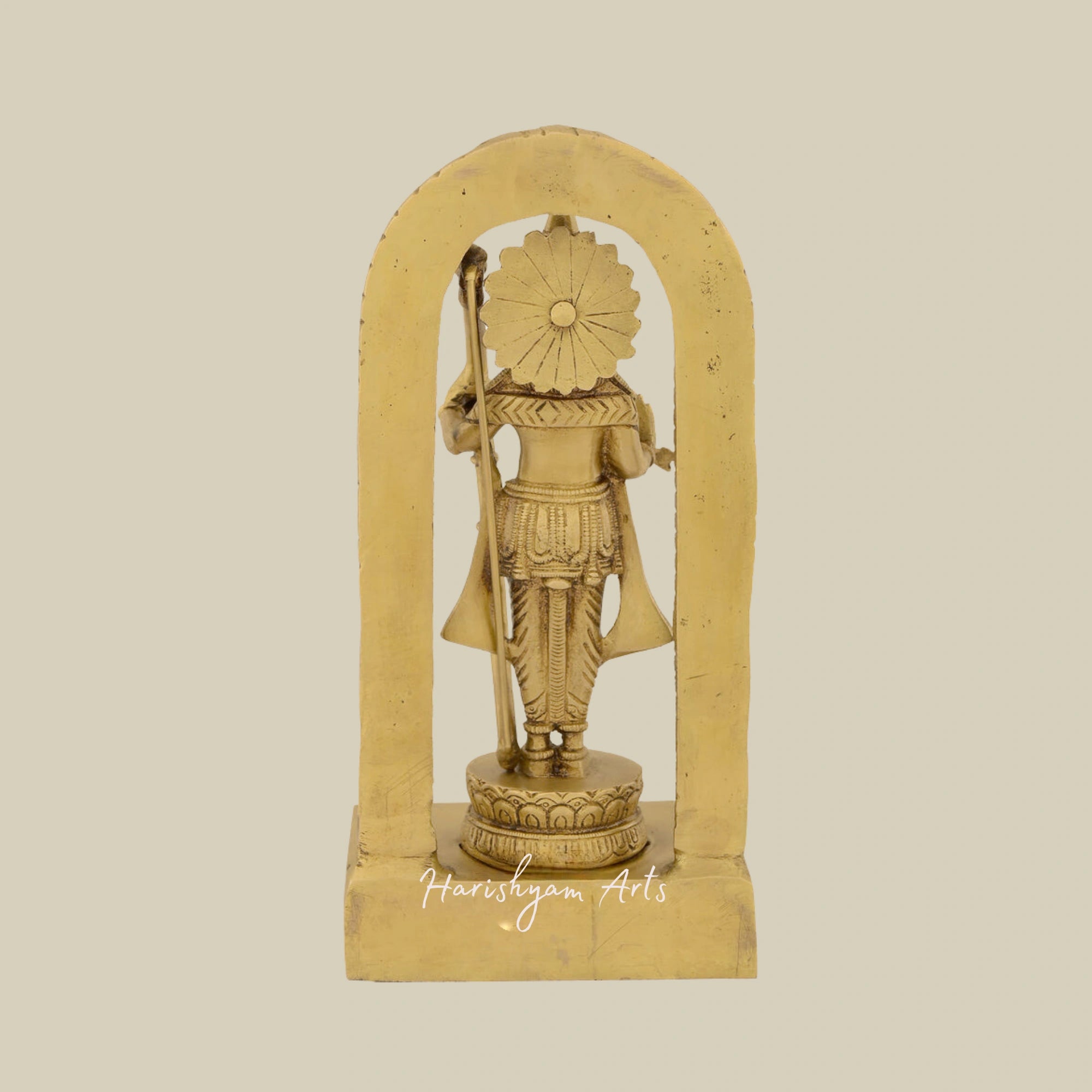 11" Handcrafted Ram Lalla Statue in Brass for Mandir2