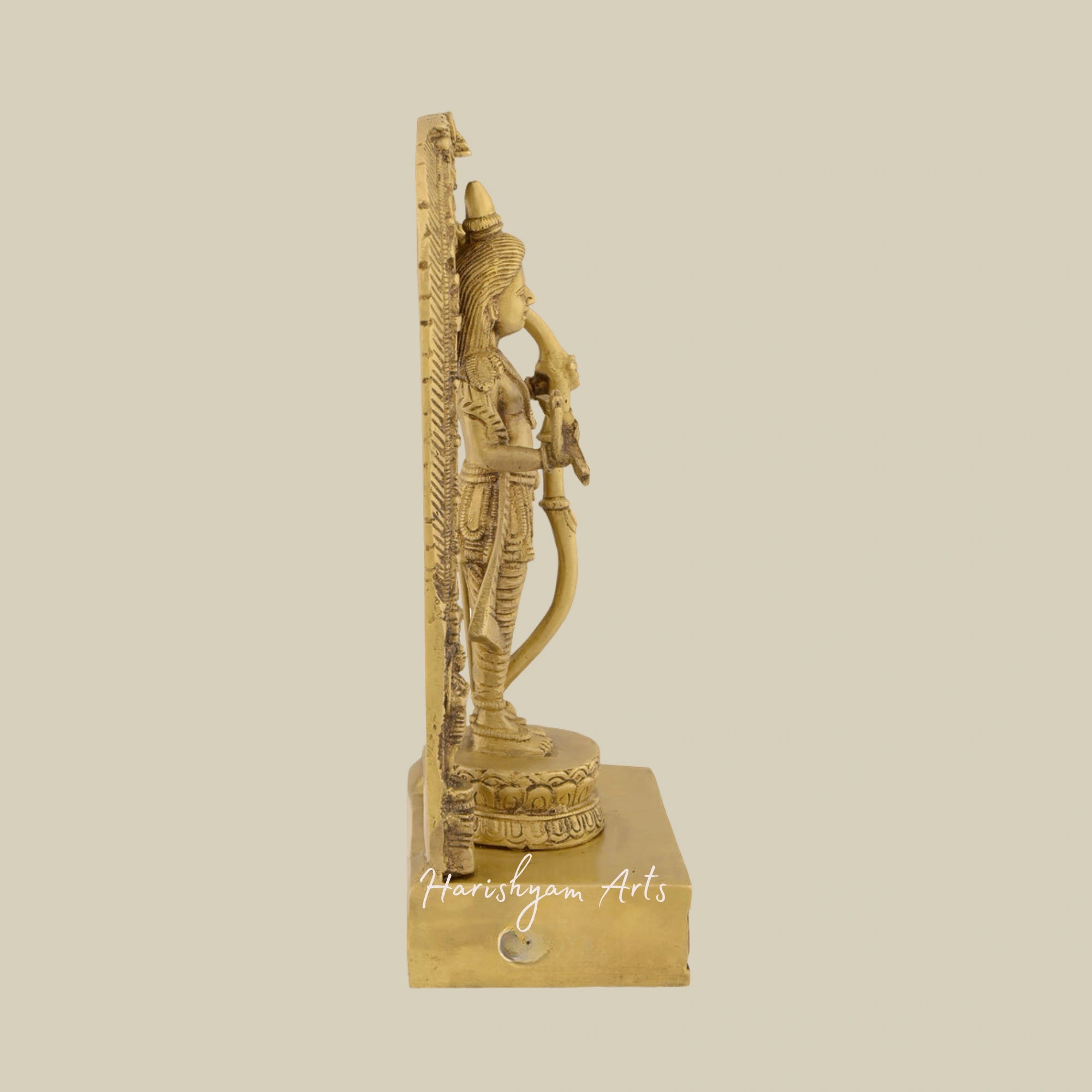 11" Handcrafted Ram Lalla Statue in Brass for Mandir3