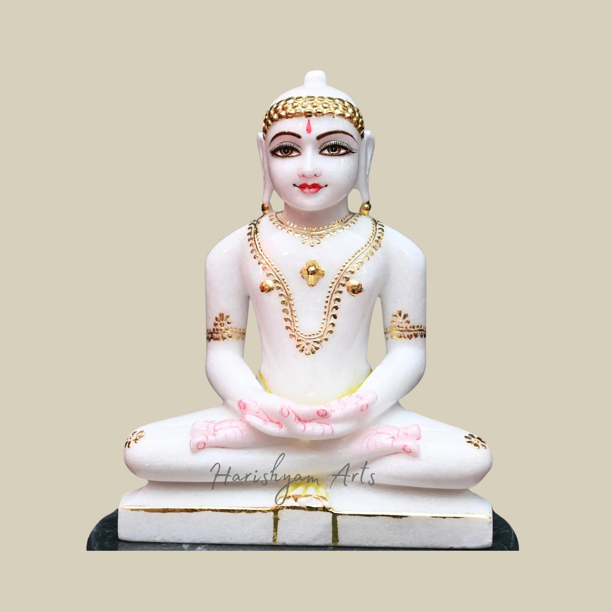 11" Mahavir Swami Marble Statue for Home and Mandir