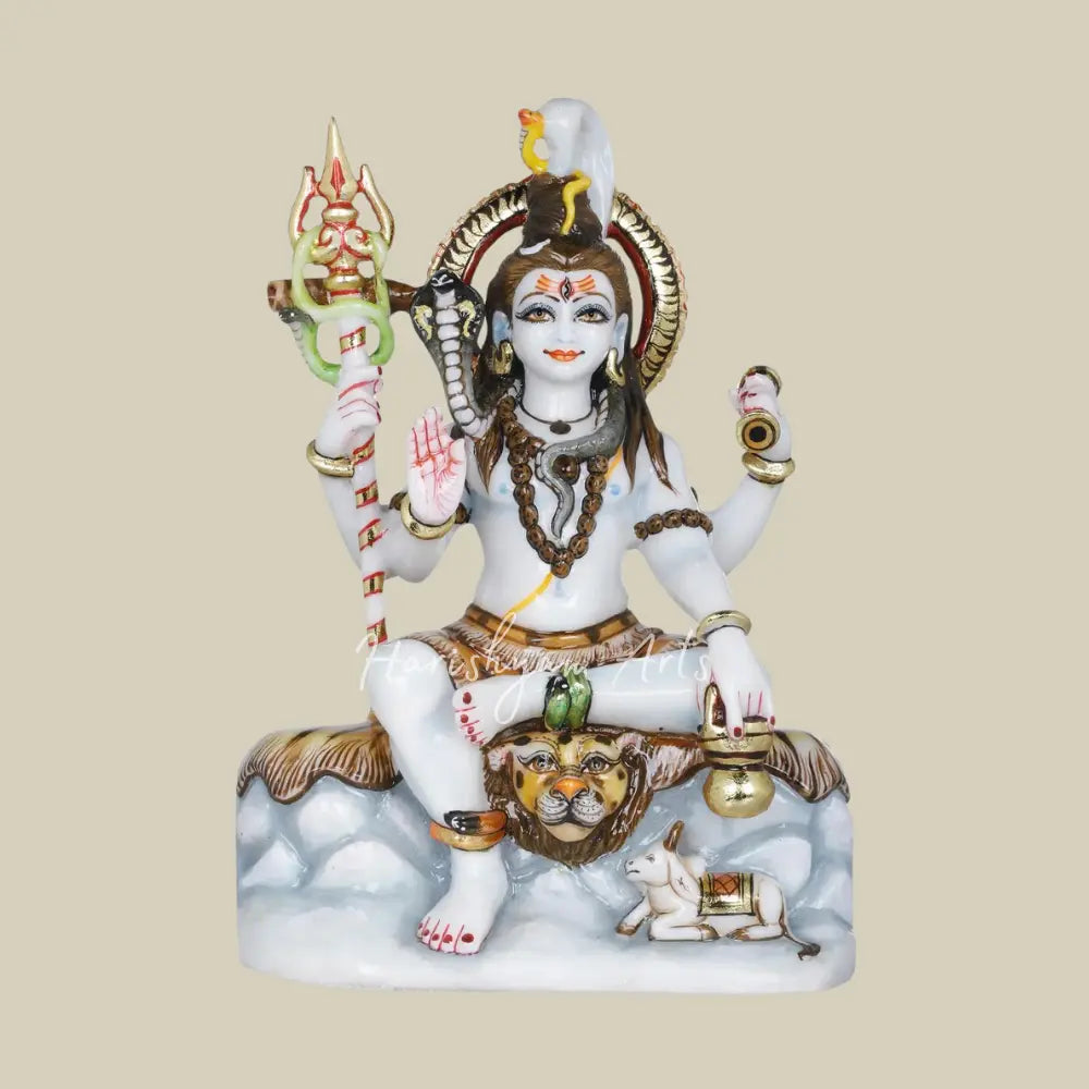 11" Marble Statue of Shiv Ji