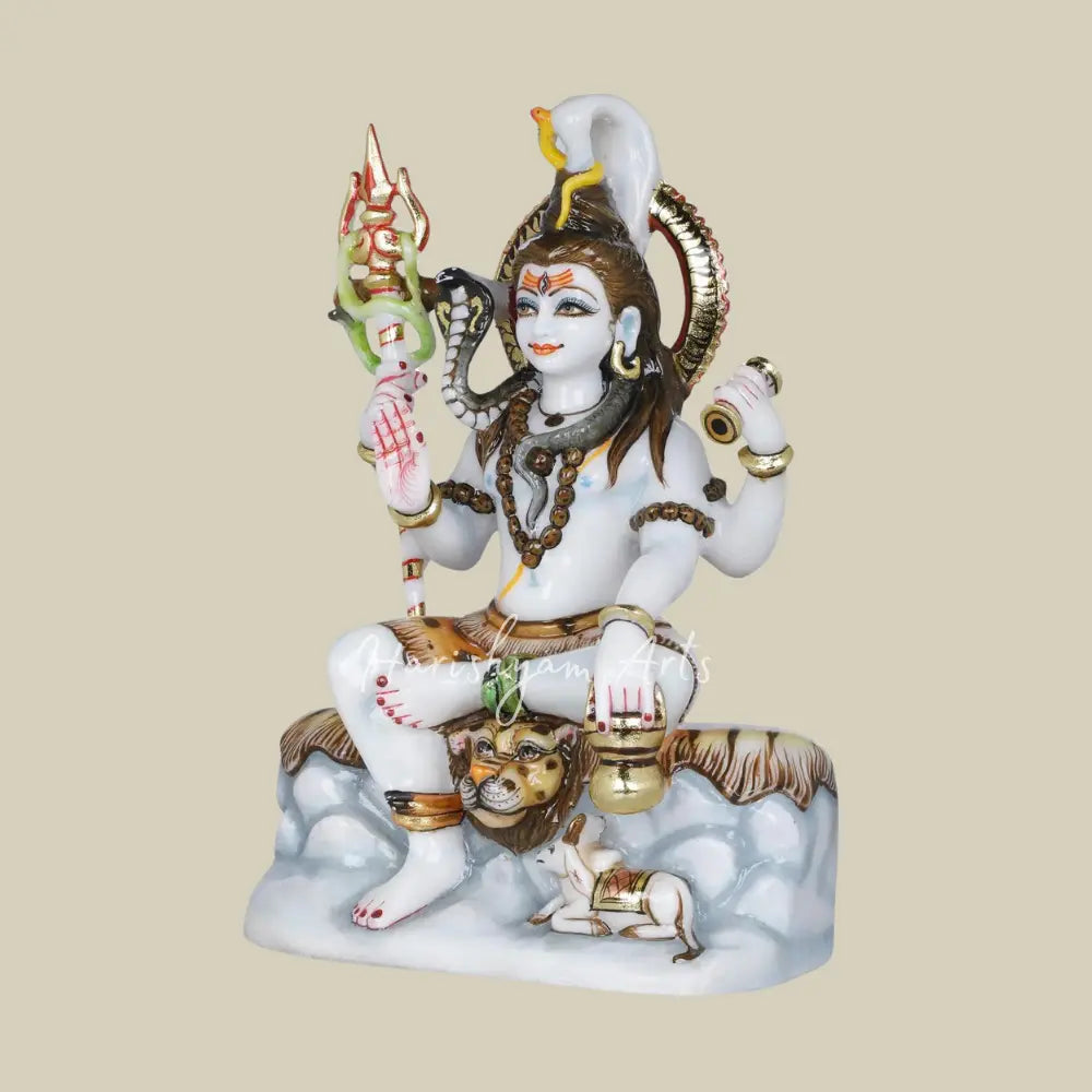 11" Marble Statue of Shiv Ji