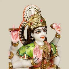 12" Goddess Devi Durga Marble Statue